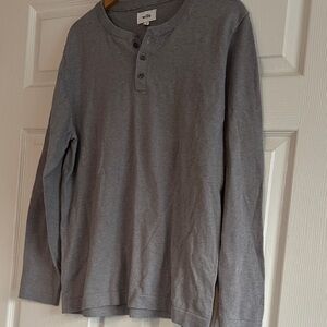 Wills Gray Long Sleeve Henley Shirt